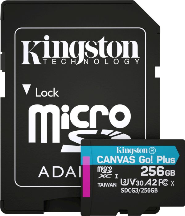 MicroSD Kingston 256GB  (Class 10) UHS-I (U3) + SD adapter
