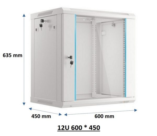 Dulap metal 19" 12U 600*450