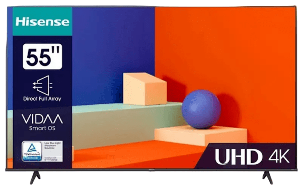55" LED SMART  Hisense 55A6K, 3840 x 2160 (Чёрный)